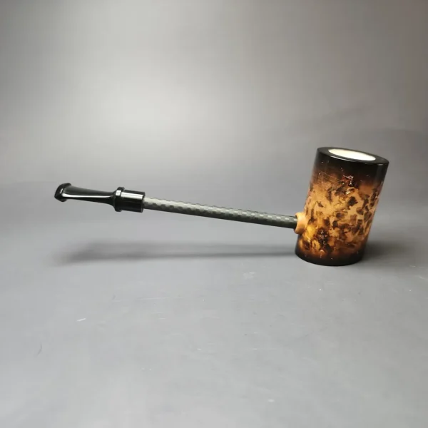 MBSD Meerschaum Deluxe Smooth Poker Block Meerschaum Pipe, New - Image 7