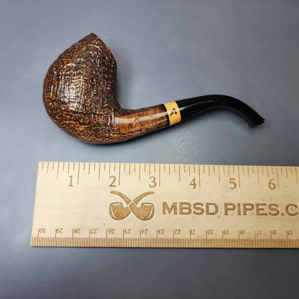 Ascorti Sabbia Di Oro Sandblasted Egg w/ Boxwood Estate Briar Pipe, Unsmoked - Image 8