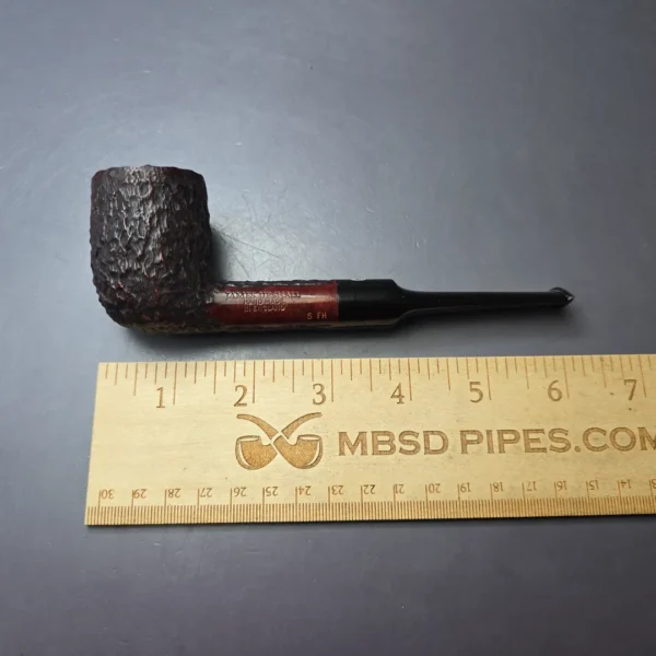James Upshall Bark Group 5 Rusticated Billiard Estate Briar Pipe, Unsmoked - Image 8