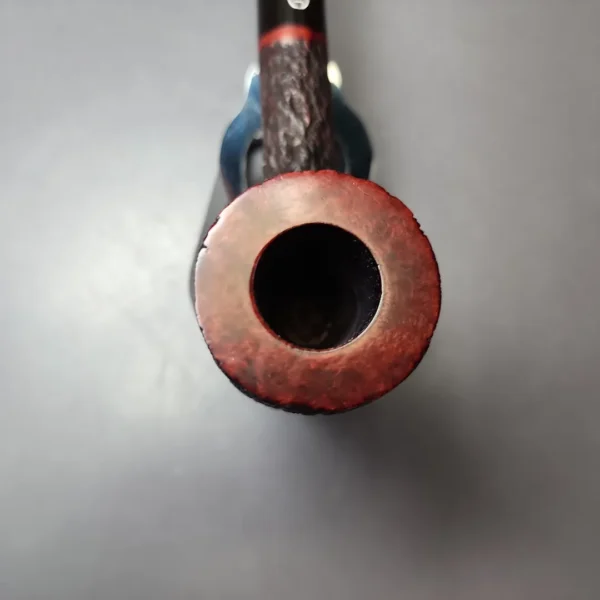 James Upshall Bark Group 6 Partially Rusticated Poker Estate Briar Pipe, Unsmoked - Image 4