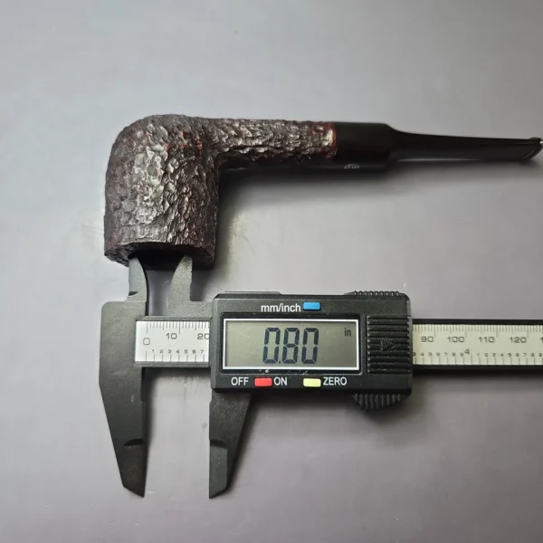 James Upshall Bark Group 5 Rusticated Billiard Estate Briar Pipe, Unsmoked - Image 9