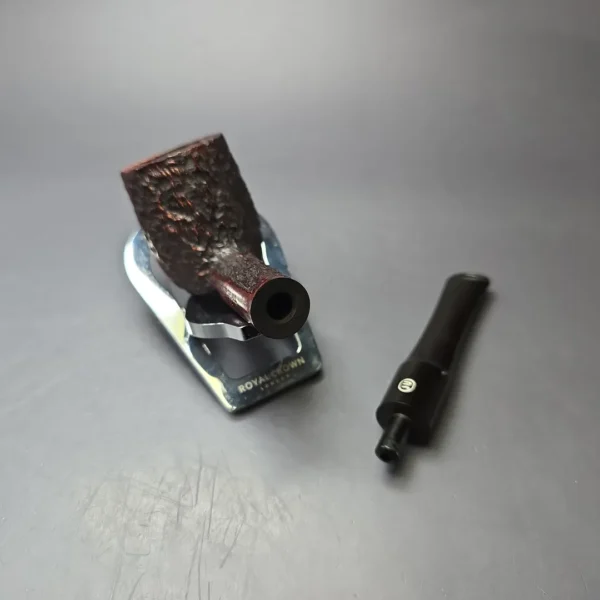 James Upshall Bark Group 5 Rusticated Billiard Estate Briar Pipe, Unsmoked - Image 10