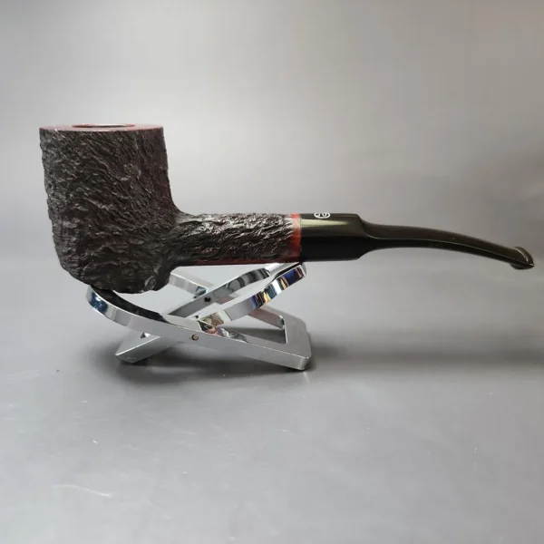 James Upshall Bark Group 6 Partially Rusticated Poker Estate Briar Pipe, Unsmoked - Image 7