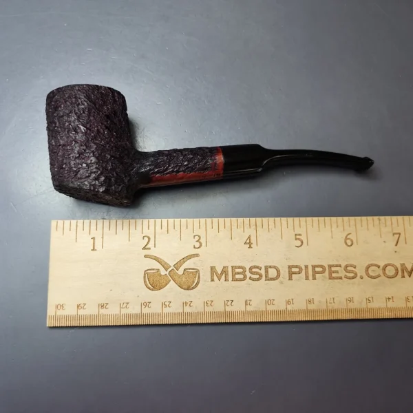 James Upshall Bark Group 6 Partially Rusticated Poker Estate Briar Pipe, Unsmoked - Image 8