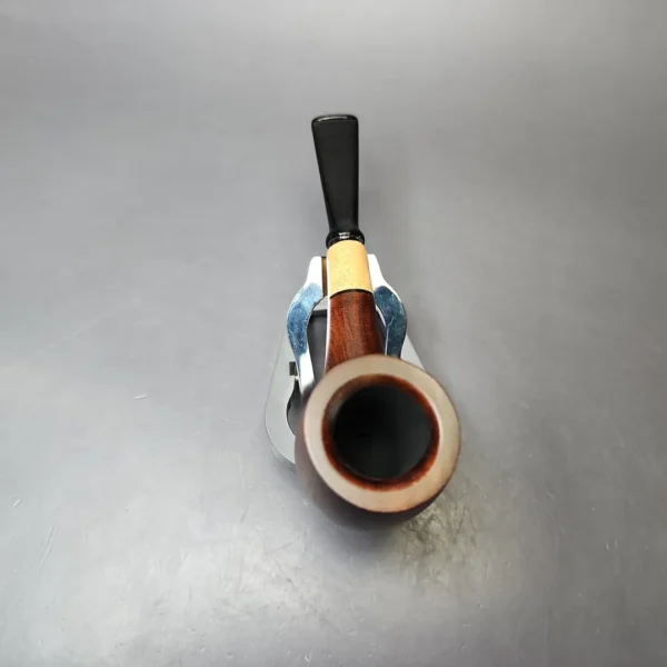 MBSD Briars by Vitale Sienna Contrast Smooth Billiard w/ Boxwood Briar Pipe, New - Image 6