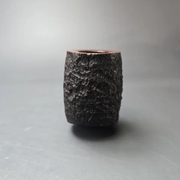 James Upshall Bark Group 6 Partially Rusticated Poker Estate Briar Pipe, Unsmoked - Image 3