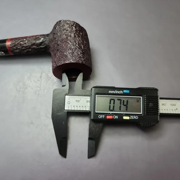 James Upshall Bark Group 6 Partially Rusticated Poker Estate Briar Pipe, Unsmoked - Image 9