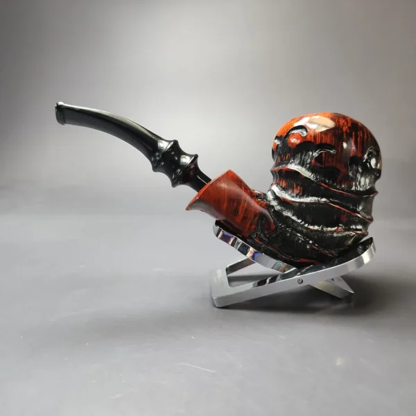 Nording Abstract Partially Rusticated Freehand Estate Briar Pipe, Unsmoked - Image 7