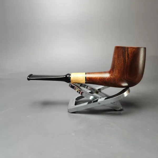 MBSD Briars by Vitale Sienna Contrast Smooth Billiard w/ Boxwood Briar Pipe, New - Image 7