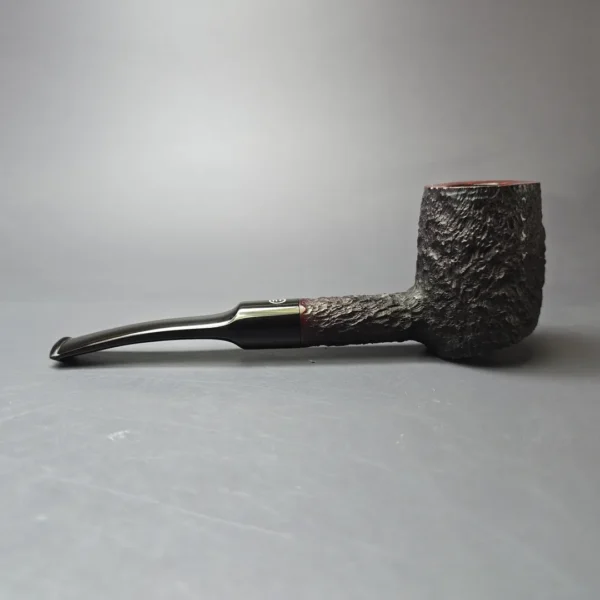 James Upshall Bark Group 6 Partially Rusticated Poker Estate Briar Pipe, Unsmoked - Image 4
