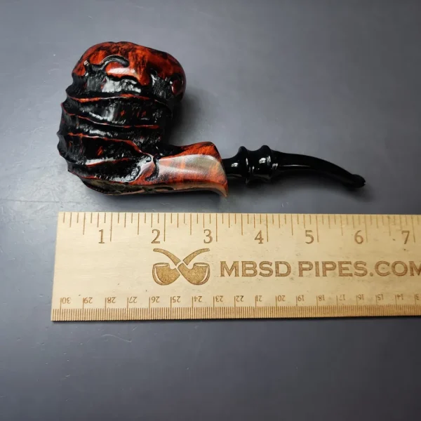 Nording Abstract Partially Rusticated Freehand Estate Briar Pipe, Unsmoked - Image 8