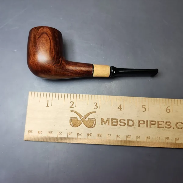MBSD Briars by Vitale Sienna Contrast Smooth Billiard w/ Boxwood Briar Pipe, New - Image 8