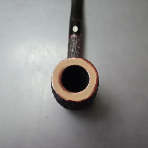 James Upshall Bark Group 6 Partially Rusticated Poker Estate Briar Pipe, Unsmoked - Image 5