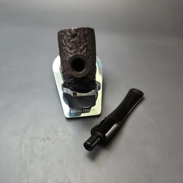 James Upshall Bark Group 6 Partially Rusticated Poker Estate Briar Pipe, Unsmoked - Image 11