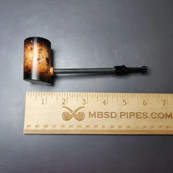 MBSD Meerschaum Deluxe Smooth Poker Block Meerschaum Pipe, New - Image 8