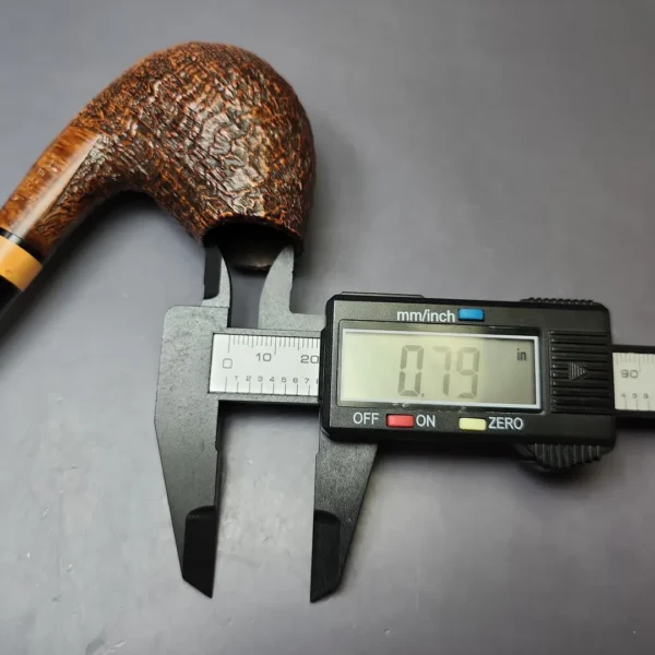 Ascorti Sabbia Di Oro Sandblasted Egg w/ Boxwood Estate Briar Pipe, Unsmoked - Image 9