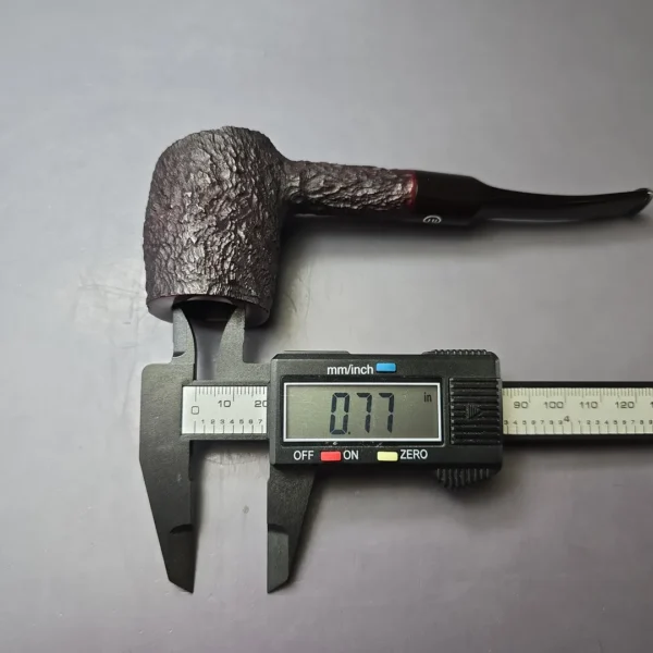 James Upshall Bark Group 6 Partially Rusticated Poker Estate Briar Pipe, Unsmoked - Image 8