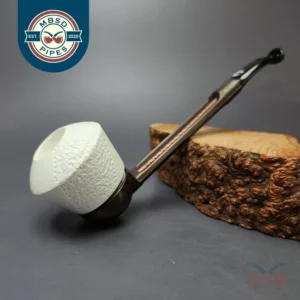 Falcon Extra Dental w/ MBSD Meerschaum Rhodesian Block Meerschaum Bowl Pipe, New