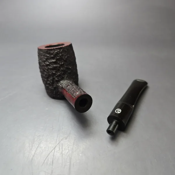James Upshall Bark Group 6 Partially Rusticated Poker Estate Briar Pipe, Unsmoked - Image 9