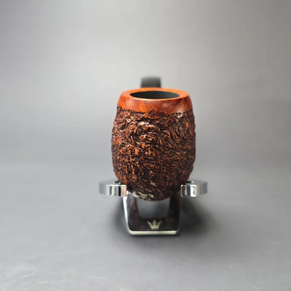 Mastro de Paja 0B Partially Rusticated Brandy Estate Briar Pipe, Unsmoked - Image 3