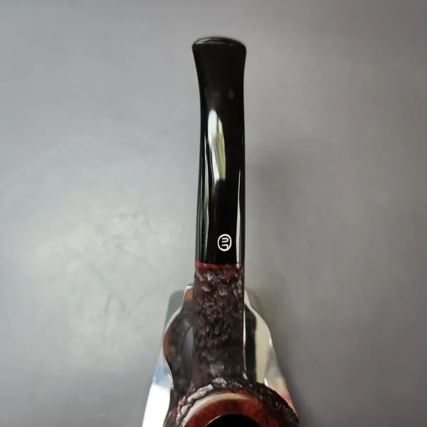 James Upshall Bark Group 6 Partially Rusticated Dublin Bent Estate Briar Pipe, Unsmoked - Image 5