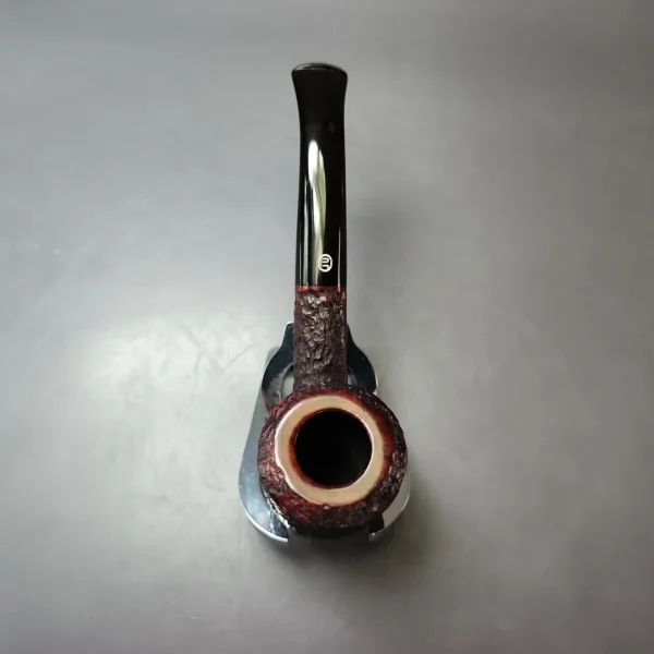James Upshall Bark Group 6 Partially Rusticated Dublin Bent Estate Briar Pipe, Unsmoked - Image 6