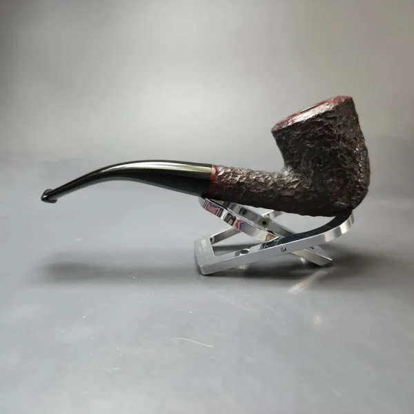 James Upshall Bark Group 6 Partially Rusticated Dublin Bent Estate Briar Pipe, Unsmoked - Image 7