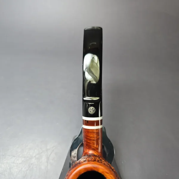 Mastro de Paja 0B Partially Rusticated Brandy Estate Briar Pipe, Unsmoked - Image 6