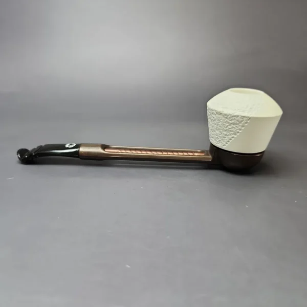 Falcon Extra Dental w/ MBSD Meerschaum Rhodesian Block Meerschaum Bowl Pipe, New - Image 8