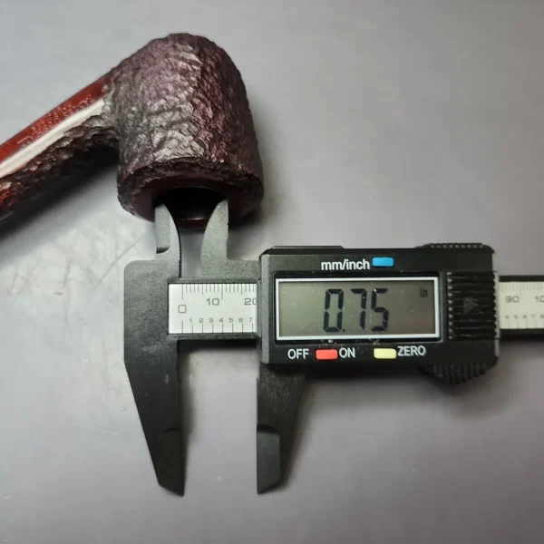 James Upshall Bark Group 6 Partially Rusticated Dublin Bent Estate Briar Pipe, Unsmoked - Image 9