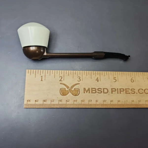 Falcon Extra Dental w/ MBSD Meerschaum Rhodesian Block Meerschaum Bowl Pipe, New - Image 9