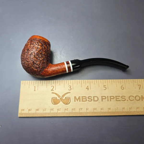 Mastro de Paja 0B Partially Rusticated Brandy Estate Briar Pipe, Unsmoked - Image 9