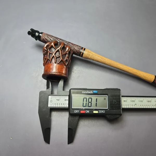 Moonlight Pipes "Sprouting Cavalier" w/ Oak Handmade Briar Pipe, New - Image 10