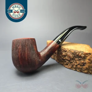 Stanwell Brushed Bent Billiard Estate Briar Pipe, Unsmoked, 9mm