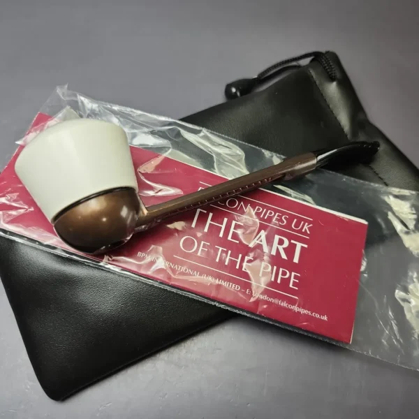 Falcon Extra Dental w/ MBSD Meerschaum Rhodesian Block Meerschaum Bowl Pipe, New - Image 13