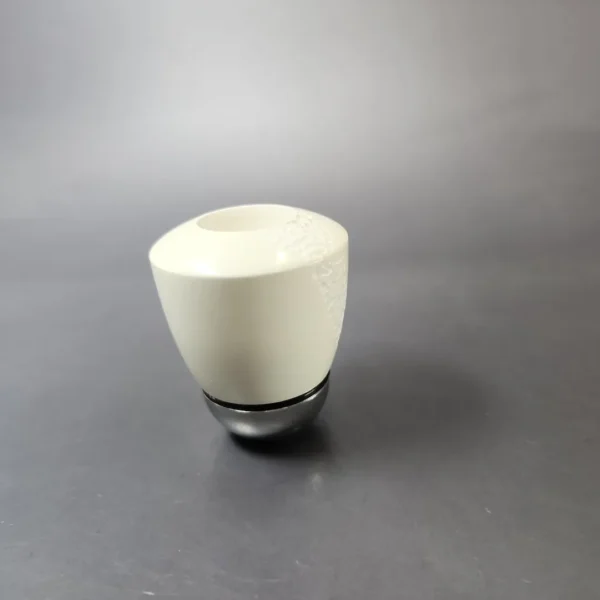 Falcon Chrome Dental w/ MBSD Meerschaum Dublin Block Meerschaum Bowl Pipe, New - Image 3