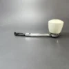 Falcon Chrome Dental w/ MBSD Meerschaum Dublin Block Meerschaum Bowl Pipe, New - Image 7