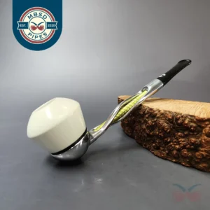 Falcon Shillelagh Green w/ MBSD Meerschaum Rhodesian Block Meerschaum Bowl Pipe, New