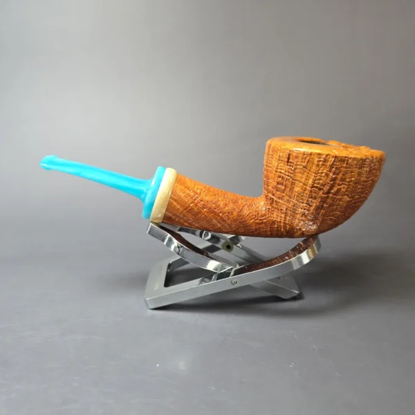 Yeti Pipes Partially Sandblasted Dublin w/ Mammoth & Bakelite Estate Briar Pipe, American Estates - Image 4