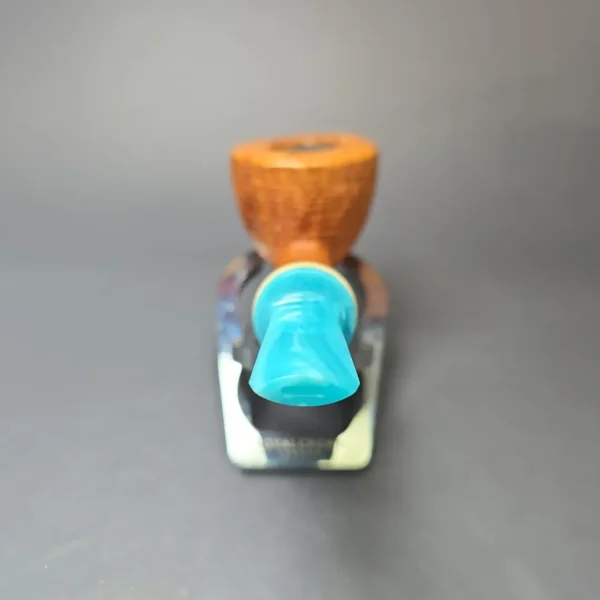 Yeti Pipes Partially Sandblasted Dublin w/ Mammoth & Bakelite Estate Briar Pipe, American Estates - Image 5