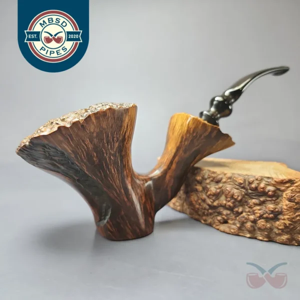 Sven Lar B Magnum Spot Carved Freehand Estate Briar Pipe, American Estates - Image 2