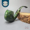 Savinelli Alligator Green 614 Rusticated Oom Paul Estate Briar Pipe, Italian Estates