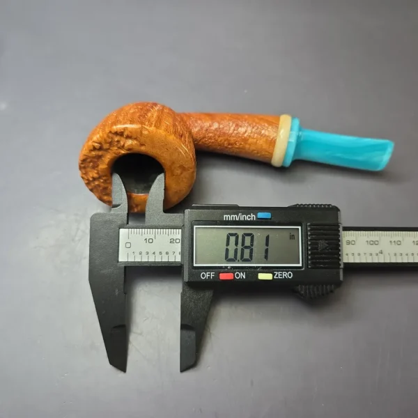 Yeti Pipes Partially Sandblasted Dublin w/ Mammoth & Bakelite Estate Briar Pipe, American Estates - Image 11