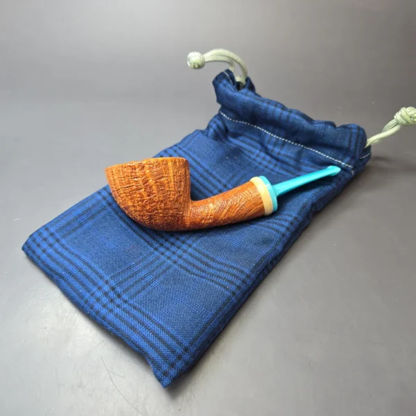 Yeti Pipes Partially Sandblasted Dublin w/ Mammoth & Bakelite Estate Briar Pipe, American Estates - Image 13