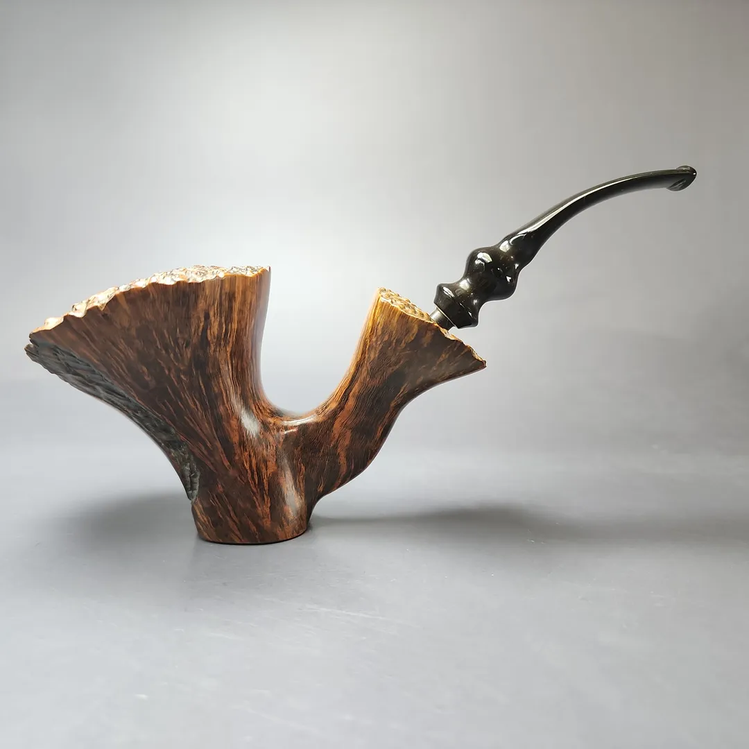 Sven Lar B Magnum Spot Carved Freehand Estate Briar Pipe, American Estates - Image 3