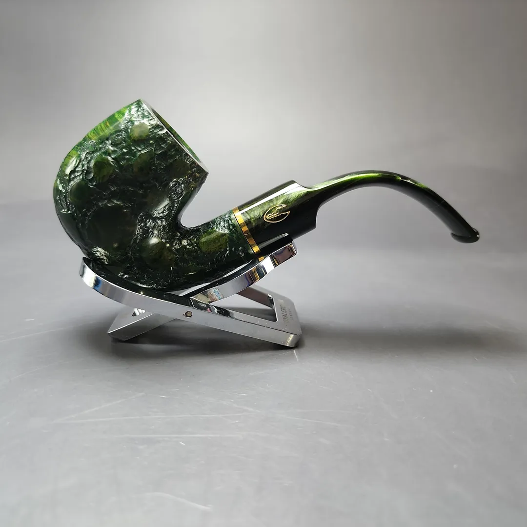 Savinelli Alligator Green 614 Rusticated Oom Paul Estate Briar