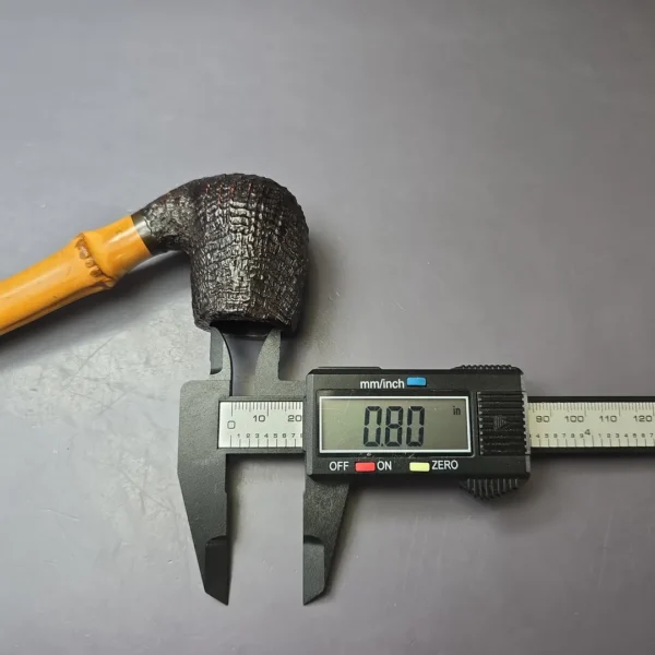 Dunhill 1983 Shell Briar 41022 Sandblasted Bent Billiard w/ Bamboo Estate Briar Pipe, English Estates - Image 11