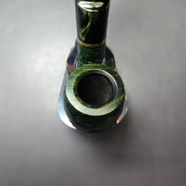 Savinelli Alligator Green 614 Rusticated Oom Paul Estate Briar Pipe, Italian Estates - Image 4