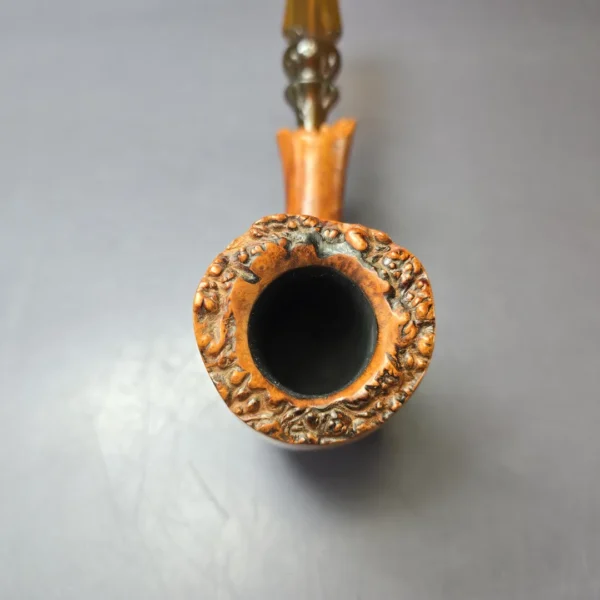 Edward's XL Spot Carved Freehand Estate Briar Pipe, American Estates - Image 6