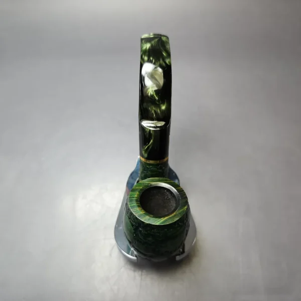 Savinelli Alligator Green 614 Rusticated Oom Paul Estate Briar Pipe, Italian Estates - Image 6